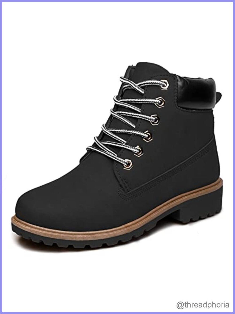 Waterproof Faux Leather Hiking Work Boots Lightweight Ankle Booties